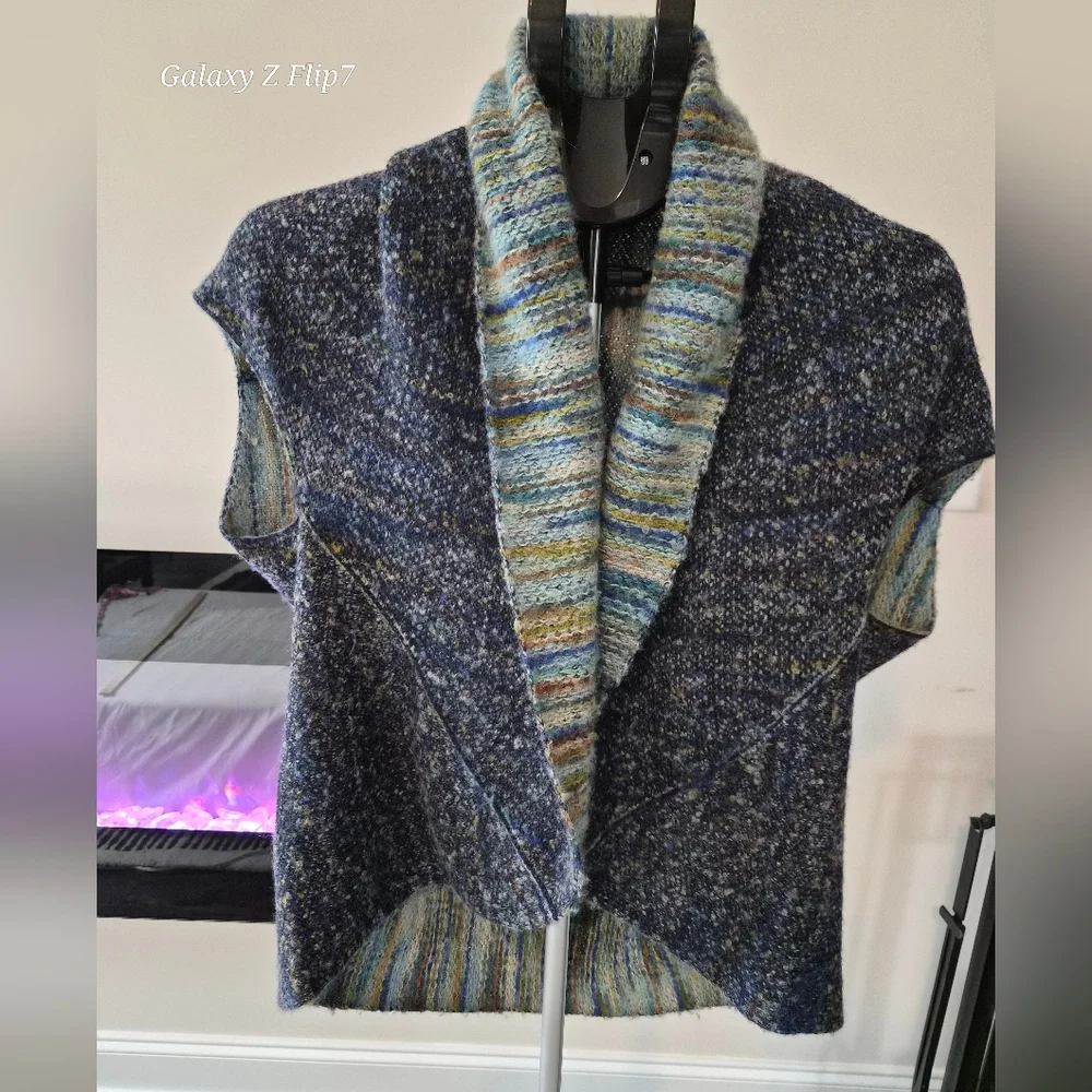 Peruvian Connection Alpaca Wool Knit Open Front Vest - One Size - Picture 1 of 3